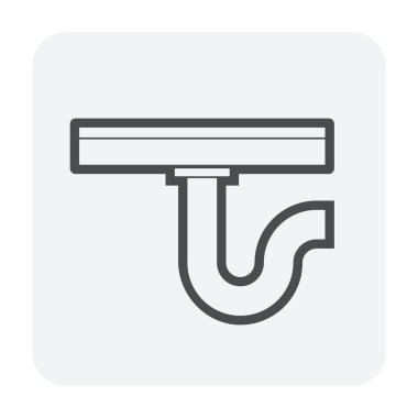 Yer sifonu drenaj sistemi simgesi.