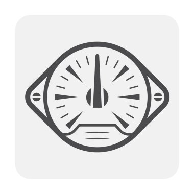 Ölçer simgesi tasarım, siyah ve anahat ölçmek.