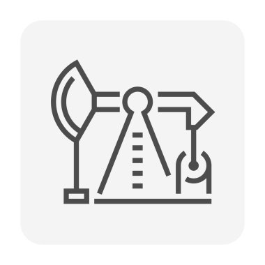Petrol pompa sanayi simgesi tasarım, 64 x 64 mükemmel piksel ve düzenlenebilir kontur.