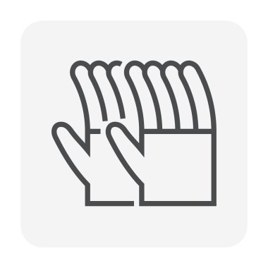 Eldiven simgesi, 64 x 64 mükemmel piksel ve düzenlenebilir kontur.