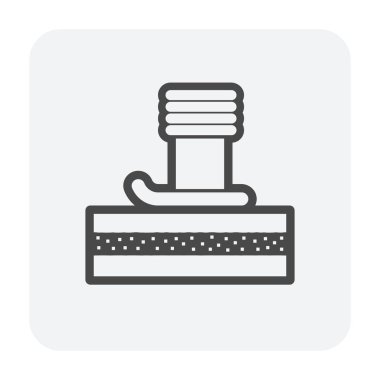Soil compaction and equipment icon. clipart