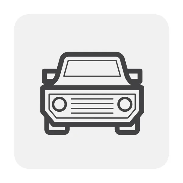 Diseño Icono Coche Clásico Negro Contorno — Vector de stock