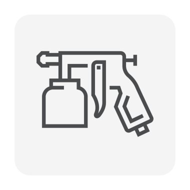 Silah simgesi tasarım, 64 x 64 mükemmel piksel ve düzenlenebilir inme boya.