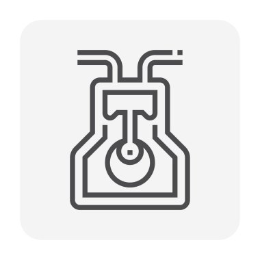 Hava kompresör piston simgesi, 64 x 64 mükemmel piksel ve düzenlenebilir kontur.