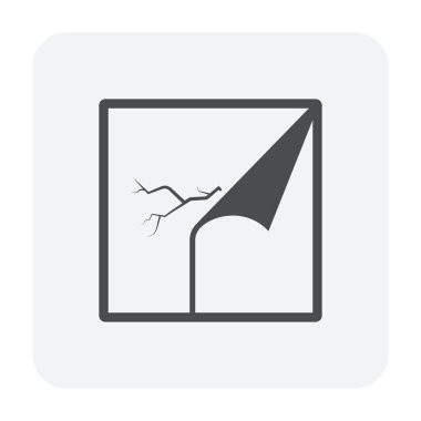 Su geçirmez ve su simgesi, 64 x 64 mükemmel piksel ve düzenlenebilir kontur sızıntı.