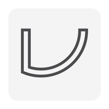 Cilt payı şekil simge profil görünümü, 48 x 48 mükemmel piksel ve düzenlenebilir inme.