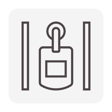 Duvar bölme veya boşluk ekipman simgesi, 64 x 64 mükemmel piksel ve düzenlenebilir kontur bölmek.