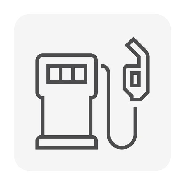 Kraftstoffdüse Und Schaltschrank Symbol 64X64 Perfekte Pixel Und Editierbarer Strich — Stockvektor