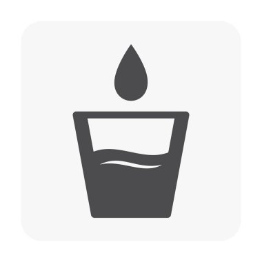 Beyaz su simgesi. siyah