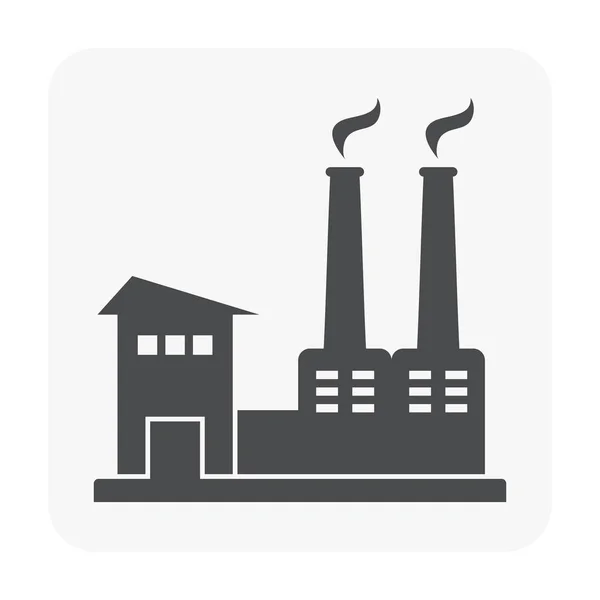 Fabrik Symbol Auf Weiß — Stockvektor