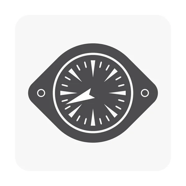 Gauge Meter Pictogram Witte Achtergrond — Stockvector