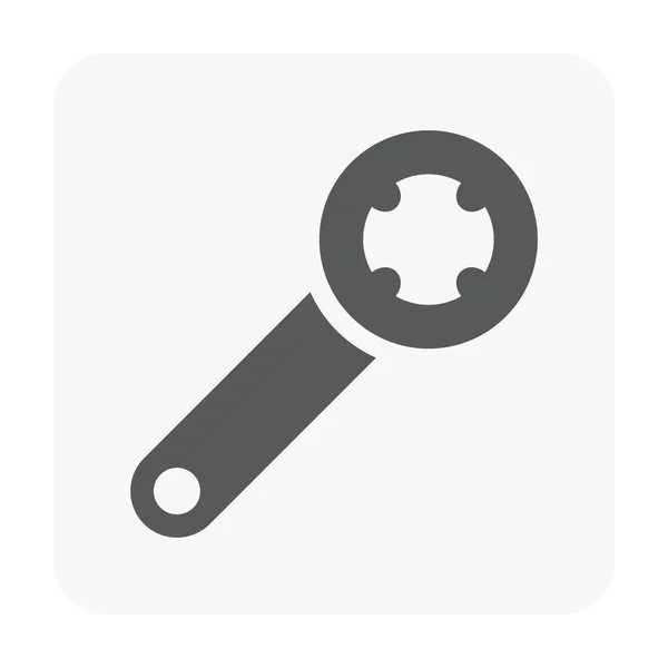 Auto Deel Tool Pictogram Wit — Stockvector