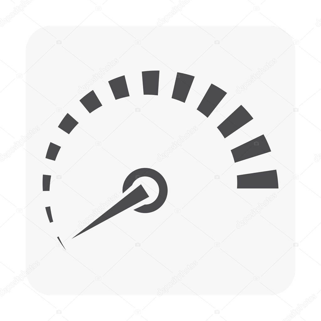 Gauge meter icon on white.