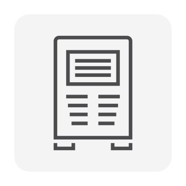 Klima simgesi, 64 x 64 mükemmel piksel ve düzenlenebilir kontur.