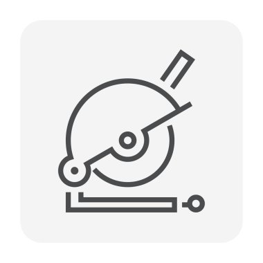 Ekipman simgesi tasarım, 64 x 64 mükemmel piksel ve düzenlenebilir kontur kesim.