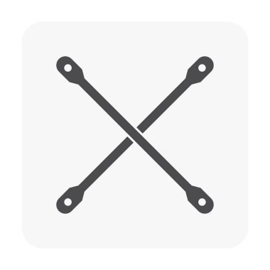 İskele ve ekipman vektör simgesi.