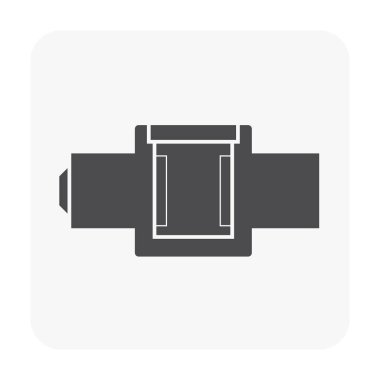 Kanalizasyon boru ve drenaj sistemi beyaz simgesine.