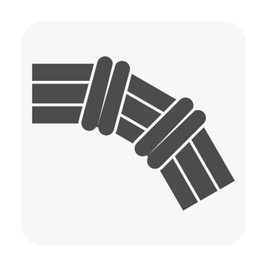 HDPE Boru ve bağlantı beyaz ortak simgesini.