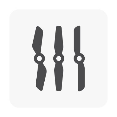 Beyaz dron ve ekipman simgesine.