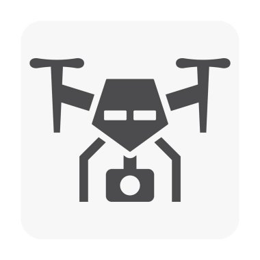 Beyaz dron ve ekipman simgesine.