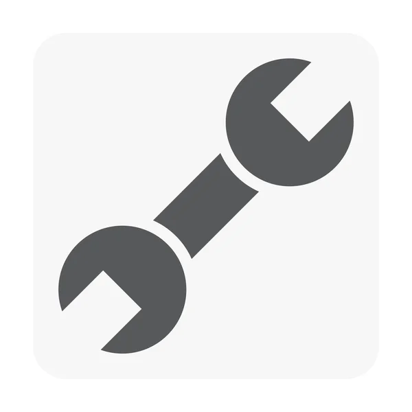 Auto Deel Tool Pictogram Wit — Stockvector