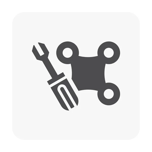 Pictogram Van Drone Apparatuur Wit — Stockvector