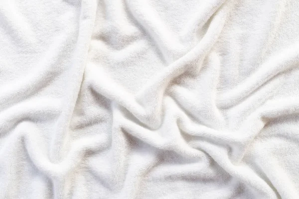 Fehér Törülközőt Textúra Háttér — Stock Fotó