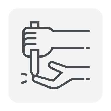 Kan glikoz testi ve aracı simgesi tasarım, 64 x 64 mükemmel piksel ve düzenlenebilir kontur.