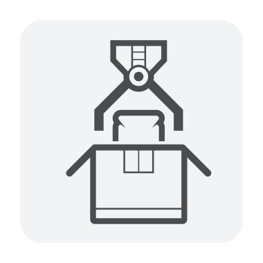 Gıda İşleme Sanayi ve üretim satırı simgesi.