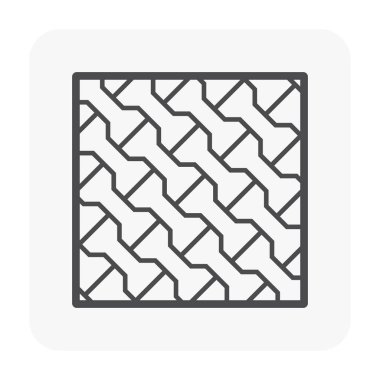 Simge, üstten görünüm Paver blok kat veya finişer tuğla desen.
