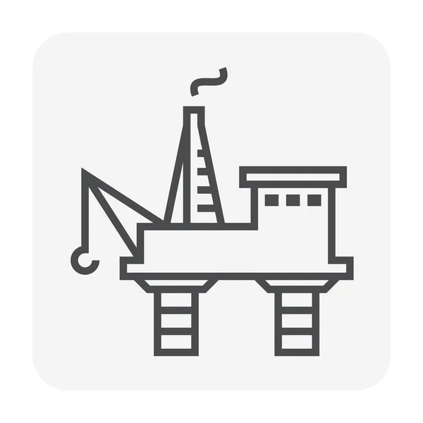 石油钻机图标设计 可编辑行程 — 图库矢量图片