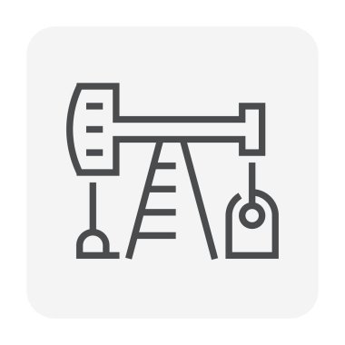 Petrol pompa simgesi enerji iş tasarım, 64 x 64 mükemmel piksel ve düzenlenebilir inme için.