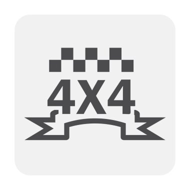 4 x 4 offroad simgesi tasarım.