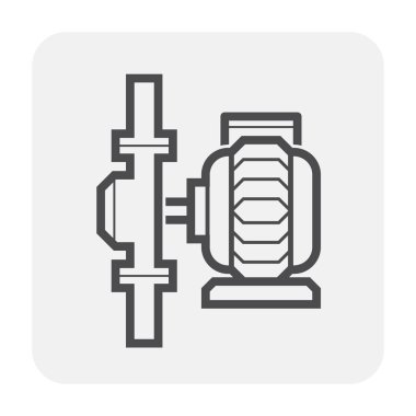 Su pompası ve su dağıtım ikonu.