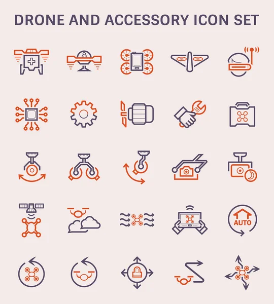 Vector Line Icon Drone Accessory Color Outline — Stock Vector