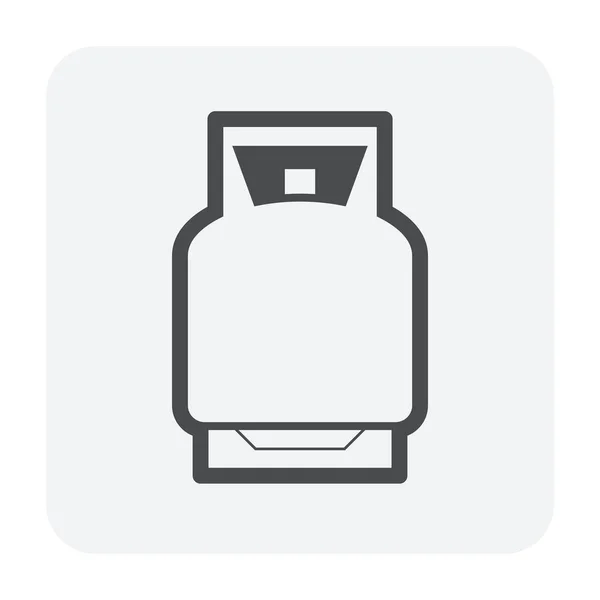 Icona Serbatoio Gas Gpl Colore Nero — Vettoriale Stock