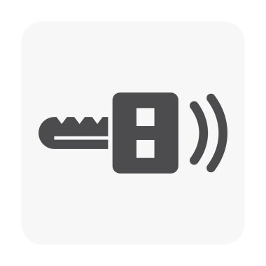 Beyaz araba anahtar simgesine.