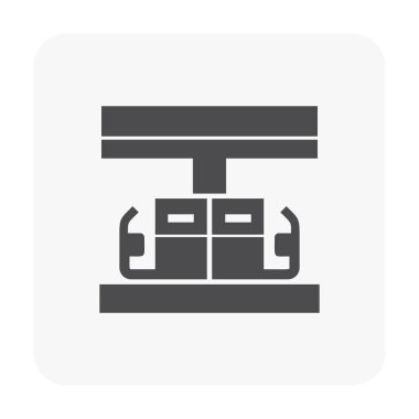 Benzin istasyonu ve ekipman simgesi beyaz.