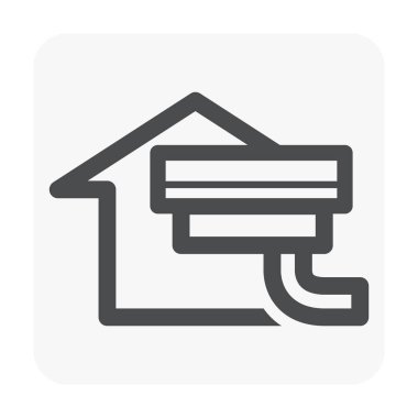 IP kamera ve ekipman simgesi Beyaz.