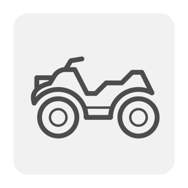 ATV simgesi tasarım, siyah ve anahat.