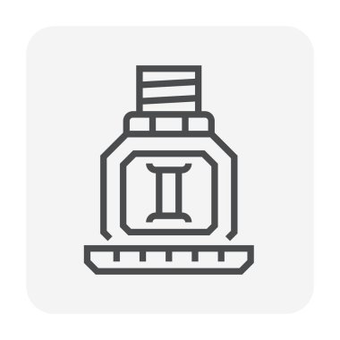 Ateş yağmurlama simge tasarlamak itfaiye iş, 64 x 64 mükemmel piksel ve düzenlenebilir inme için.