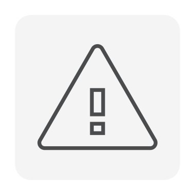 Uyarı simgesi tasarım, siyah ve anahat.