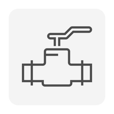 Boru ve Vana simgesi tasarım iş sanayi, 64 x 64 mükemmel piksel ve düzenlenebilir inme için.