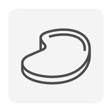 Beton blok kat simgesi, düzenlenebilir kontur.