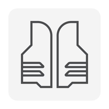 Bez simgesi, 64 x 64 mükemmel piksel ve düzenlenebilir kontur yelek.