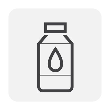 Su şişesi simgesi tasarım, siyah ve anahat.