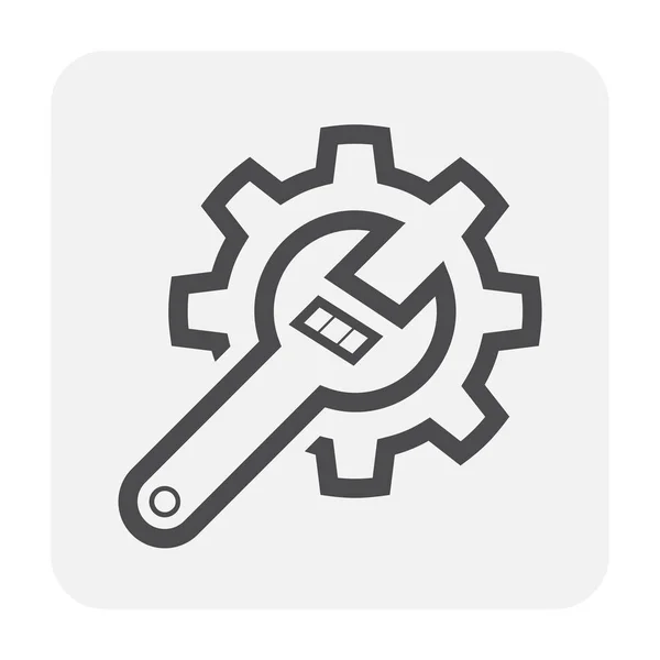 Config Instelling Pictogram Ontwerp Zwarte Overzicht — Stockvector