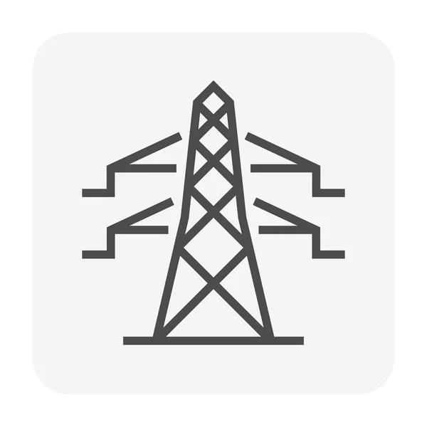 Ikona Transmisji Wieża Doskonałe Pikseli Edytowalne Obrysu — Wektor stockowy