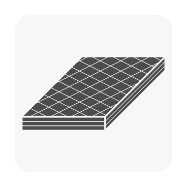 Beyaz çatı ve malzeme simgesine.