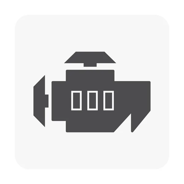Motor Pictogram Wit — Stockvector